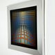 Victor Vasarely, optical composition, 1970s, offset print, framed