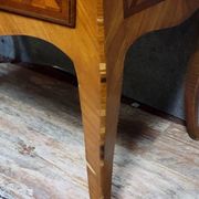 Louis XV period curved secretary desk in marquetry, circa 1750