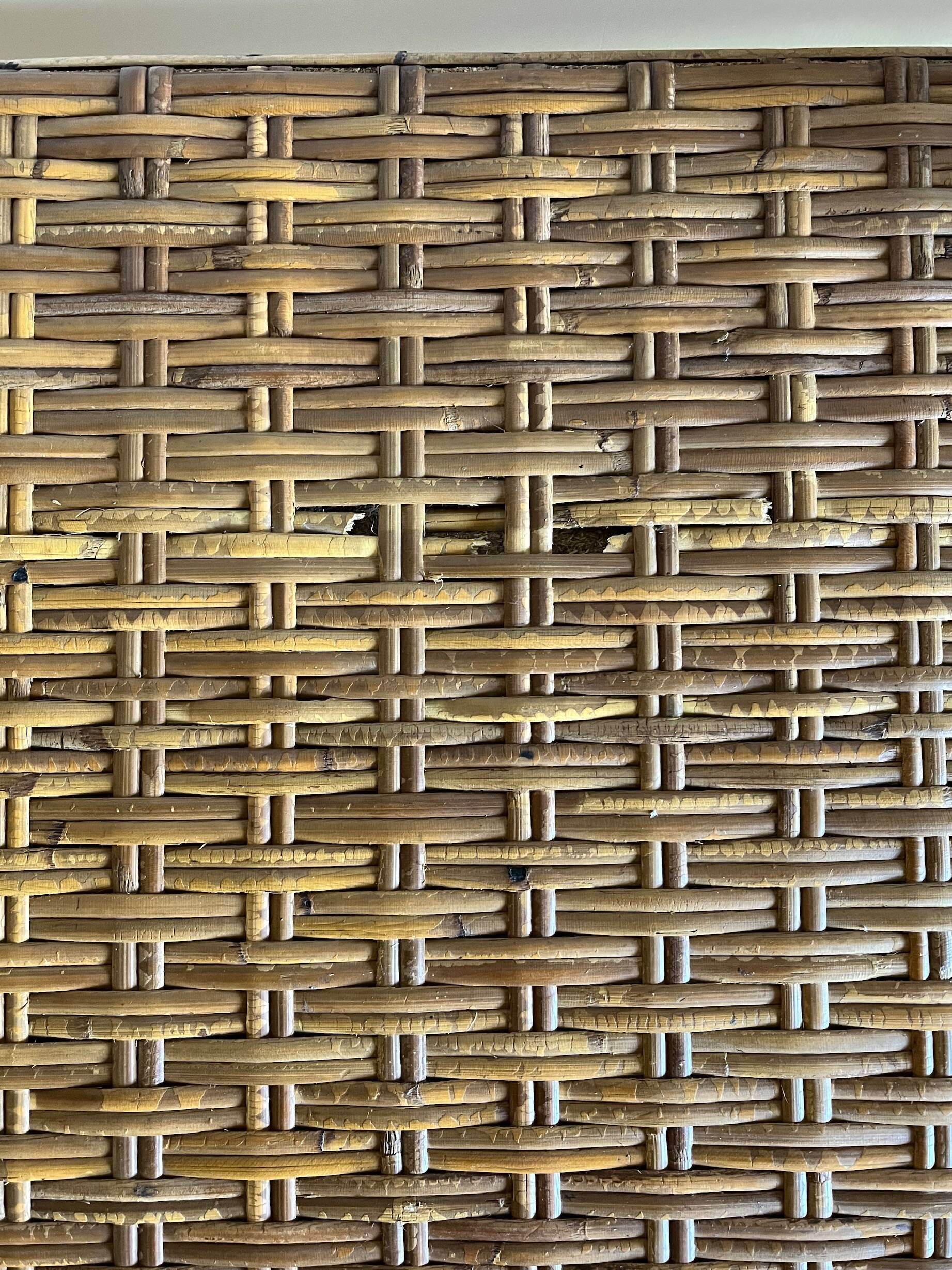 Vintage rattan shelf, console