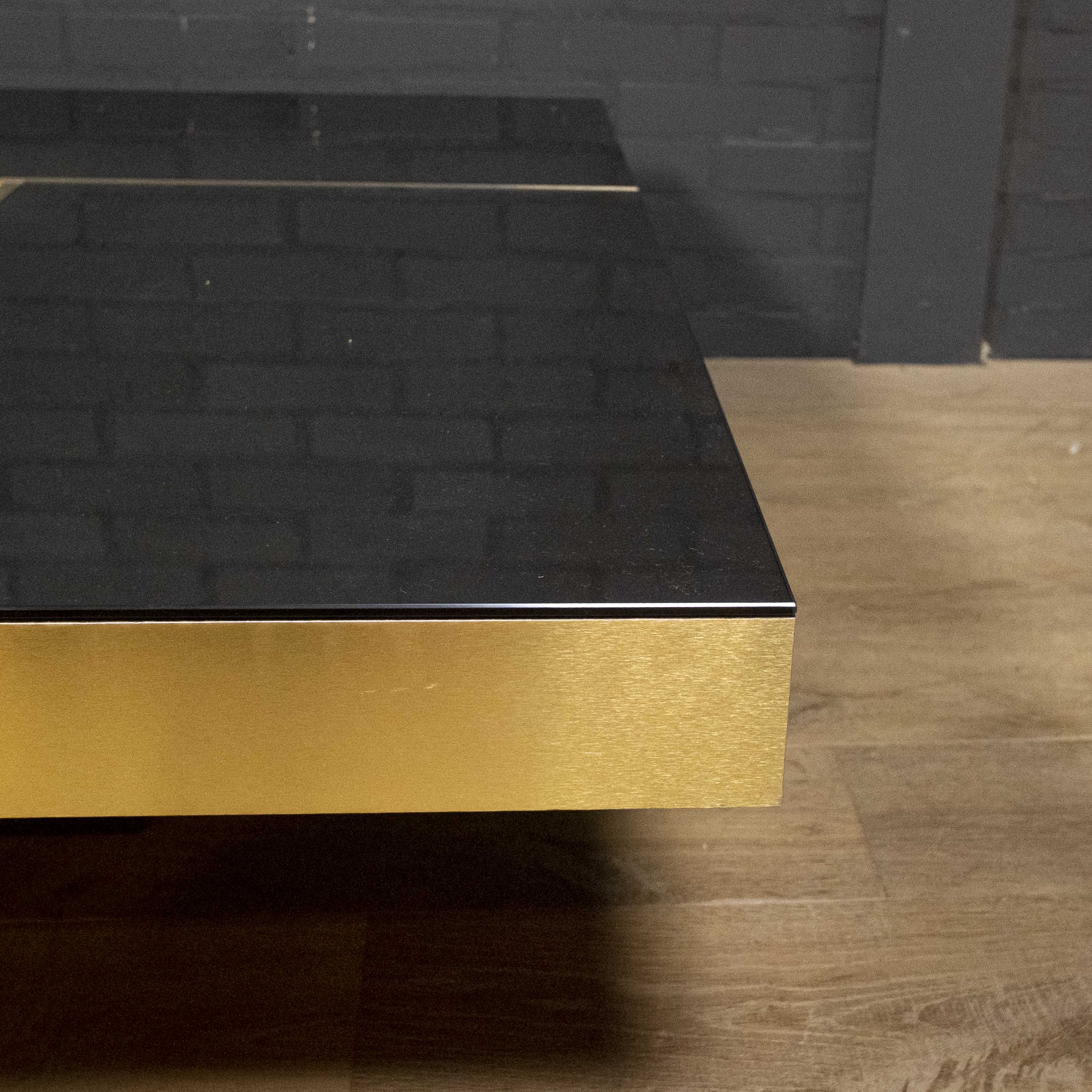 Mirror coffee table "Shilling" by Giovanni Ausenda & Guido Baldi Grossi, Italy 1970