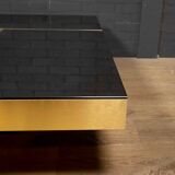 Mirror coffee table "Shilling" by Giovanni Ausenda & Guido Baldi Grossi, Italy 1970