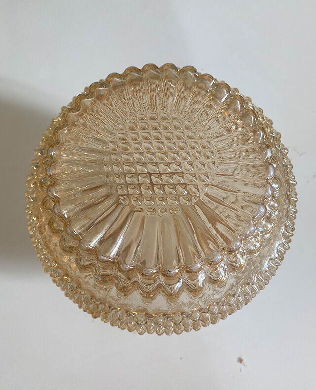 Amber diamond glass wall light