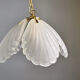 Vintage Italian glass and brass chandelier, 1970s