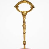 Beautiful 1960s nut bowl by Aldo Tura made of red goatskin and brass