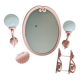 Pink Cast Iron Bathroom Set