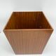 Trash basket with vintage veneered wooden papers ideal Scandinavian decoration