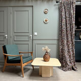 Table basse en travertin vintage