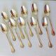10 silver-plated metal soup spoons, hallmarked 2106225