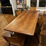Dining table + 6 vintage chairs – 1960s modernism