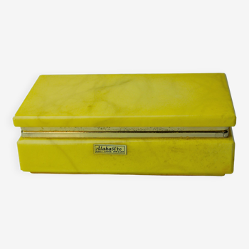 Yellow alabaster box, Spain, 1970