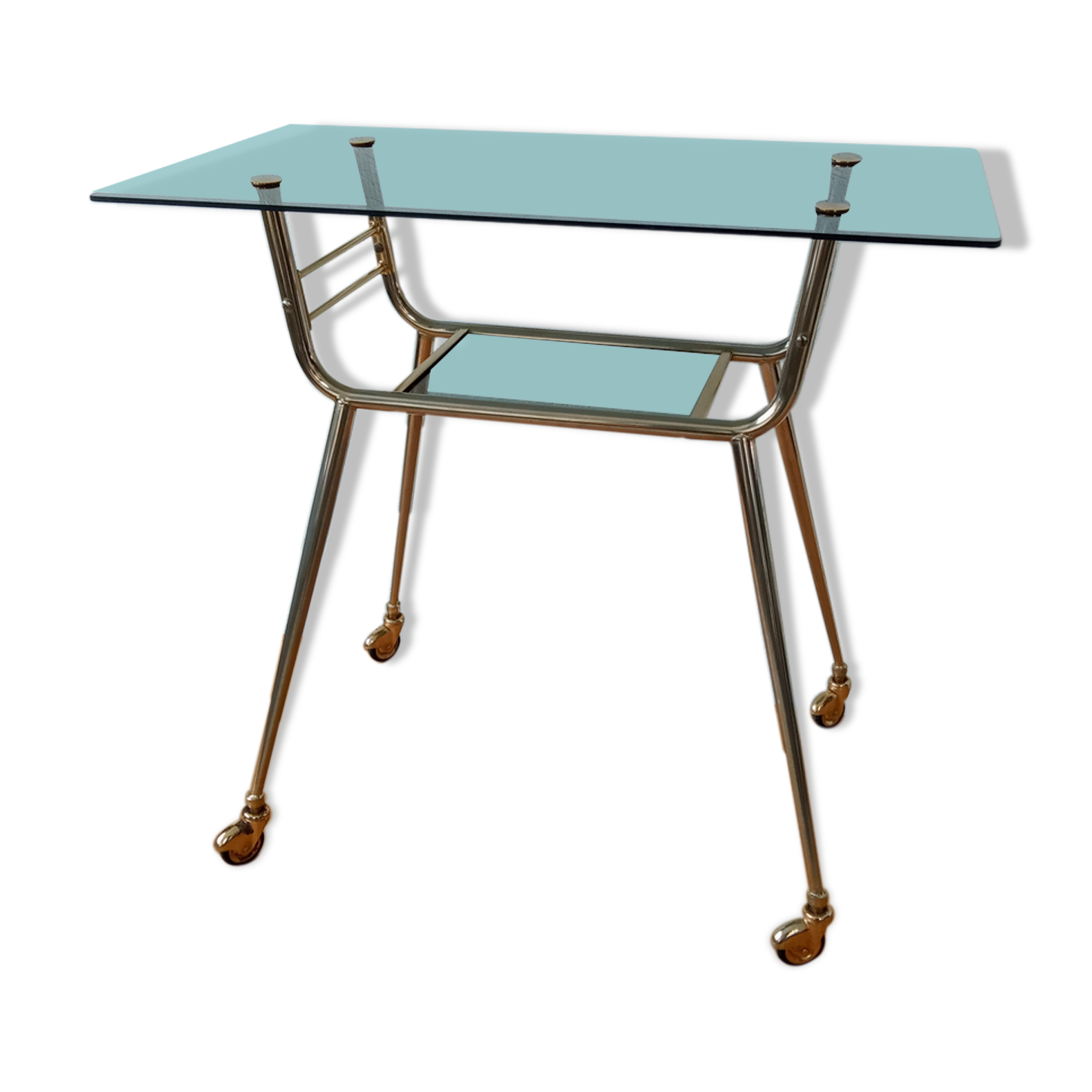 Vintage glass rolling dessert