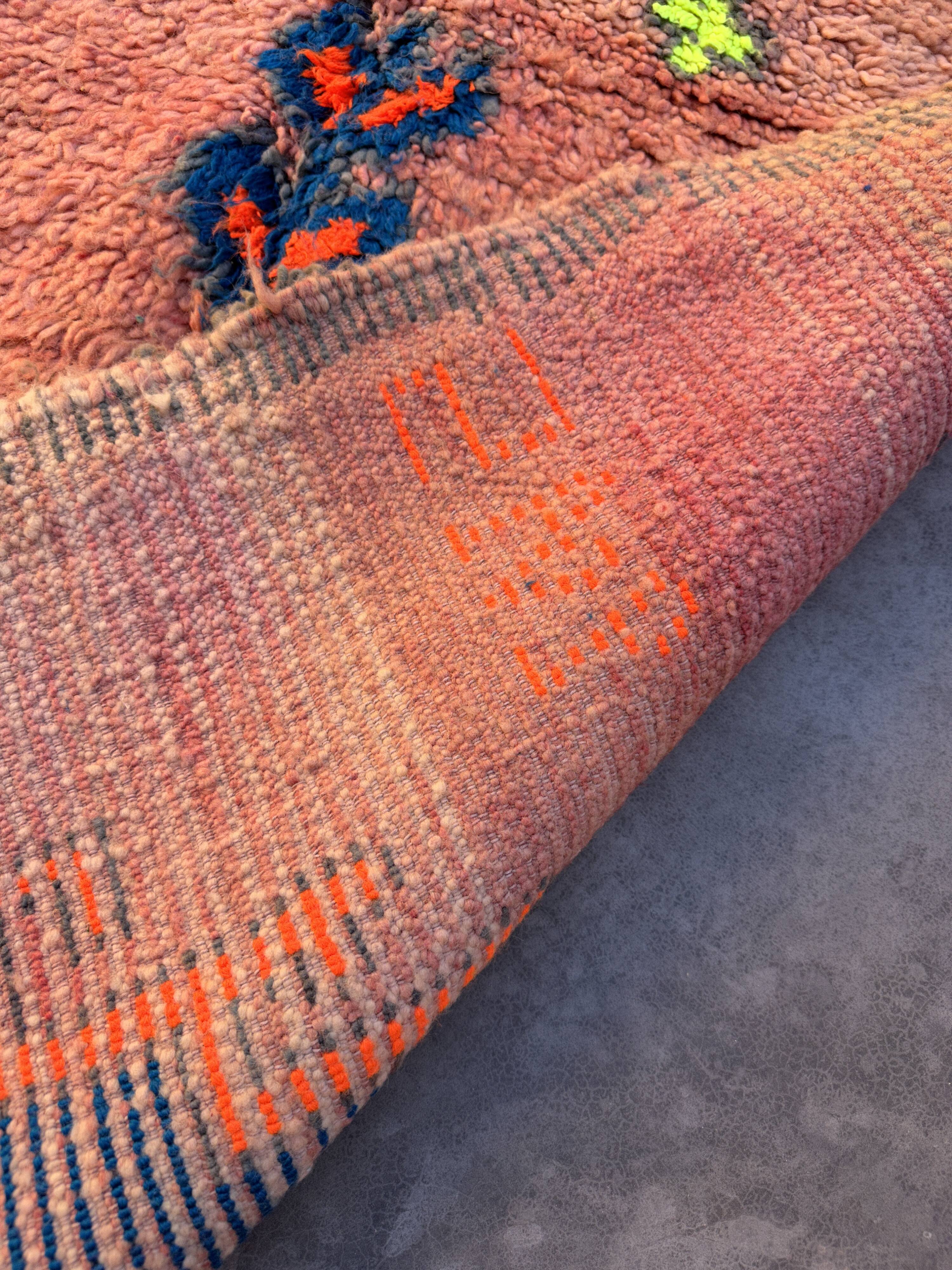 Colorful Boujad Moroccan rug - 122 x 318 cm