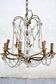 Bronze 8-Light Chandelier with Crystal Pendants