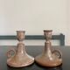 Pair vintage ceramic candlesticks
