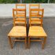 Lot de 4 chaises en pin massif rustique – Idéal cuisine