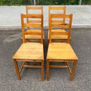 Lot de 4 chaises en pin massif rustique – Idéal cuisine