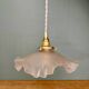 Suspension vintage lampshade in frosted glass (DEP01)