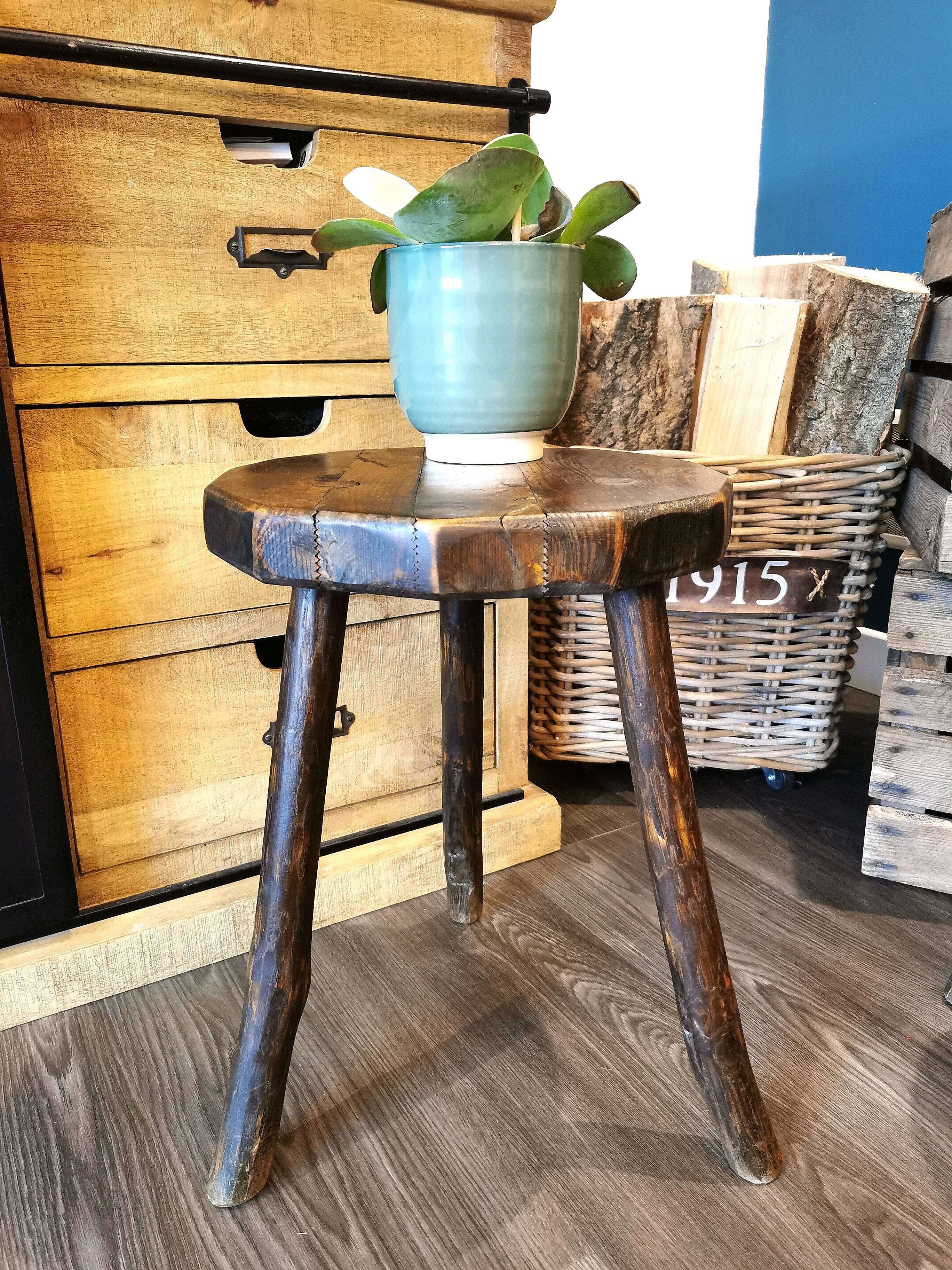 Pair of tripod stools
