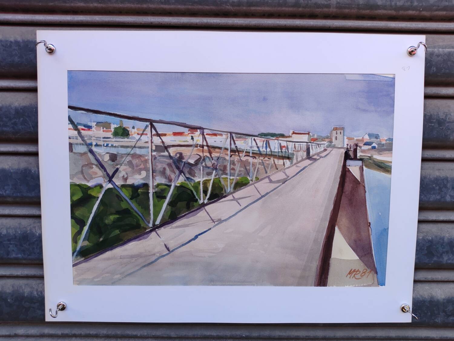 Watercolour by Michel Roubille, the island of Yeu 1981.