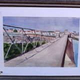 Watercolour by Michel Roubille, the island of Yeu 1981.