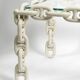1970s XL Coffee Table Made of Nautical Iron Chain with a Thick Glass Plate