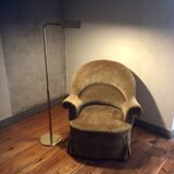 70's brass reading floor lamp
