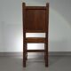 6 x Brutalist solid oak chairs mid century