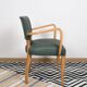 Fauteuil bridge moleskine vert