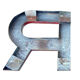 Old zinc letter