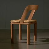 Set of 3 Italian Wooden Curved Backrest Chair