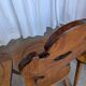 Set of 8 Farmhouse Tyrolean Chair with Heart Cutout Back / 1970s Vintage Di