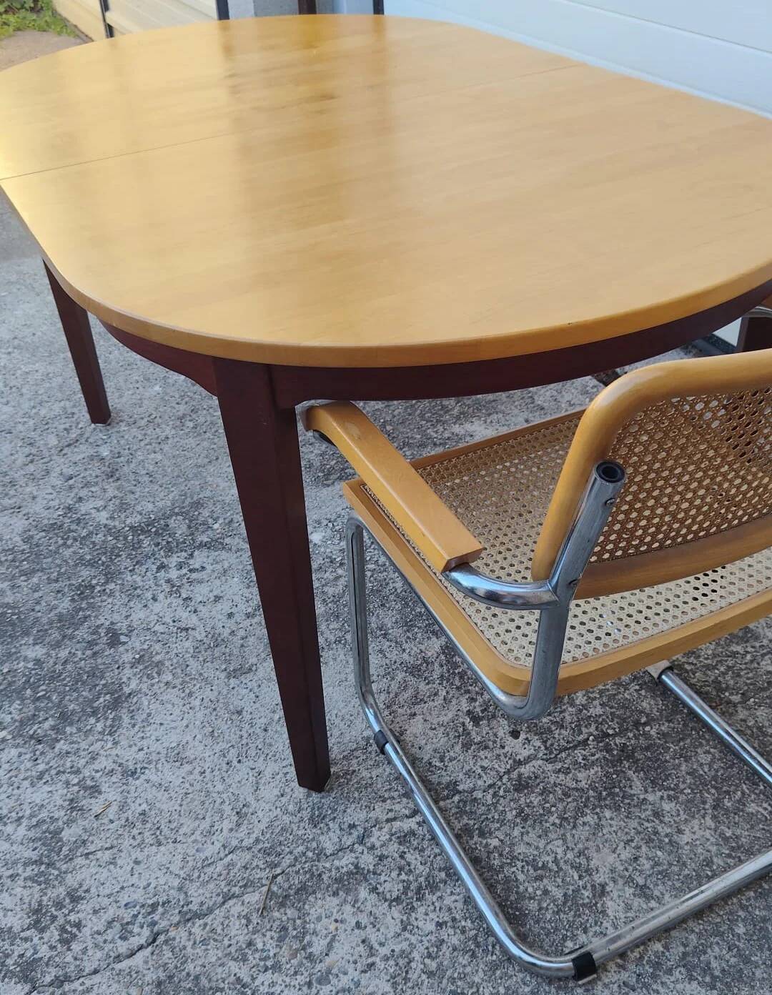 Scandinavian extendable dining table attributed to Hans Ehrlin for Tranås - 1980s