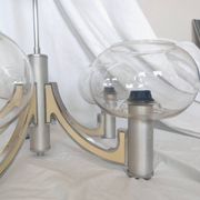5-branched chandelier by Sciolari, Italy, space age, 1970