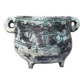 Vase or ceramic cauldron by Jacques Blin circa 50
