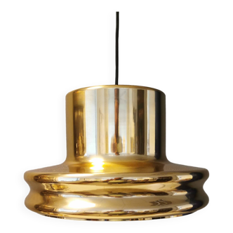Swedish Hanging lamp from the 1970-80s made of brass-coloured metal
