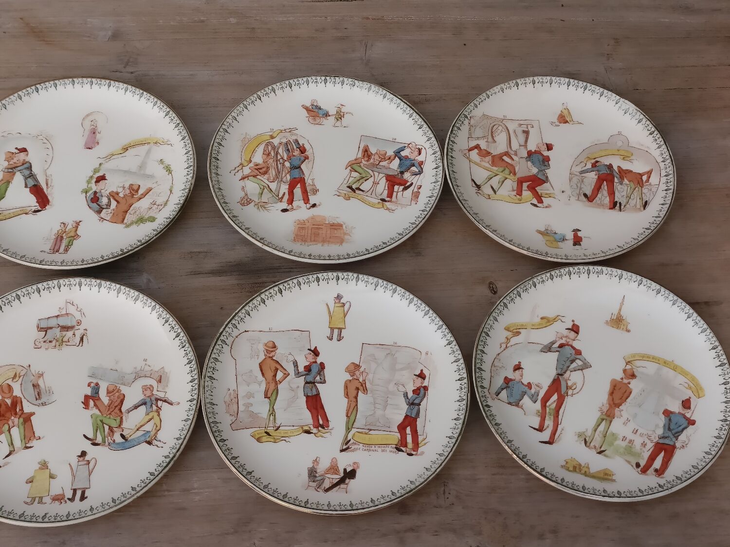 Talking dessert plates, Choisy-le-Roi