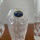 Trio of vintage Bohemian crystal vases