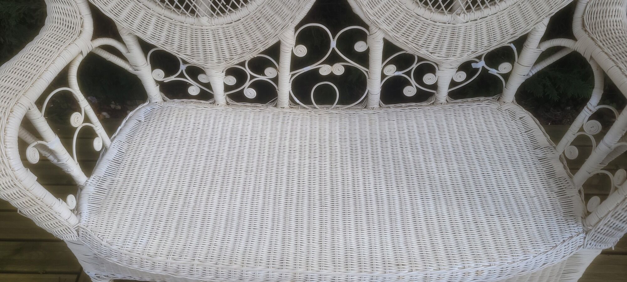 Vintage peacock rattan garden furniture