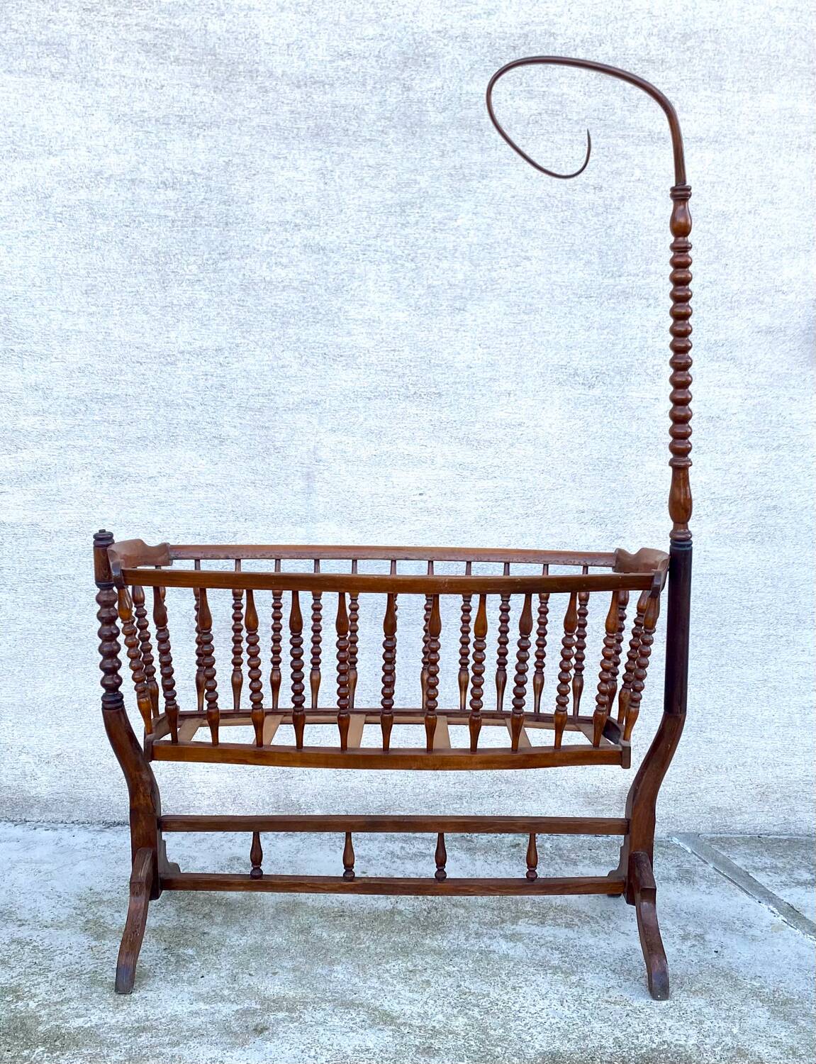 Antique wooden cradle