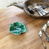 Green ceramic leaf cup