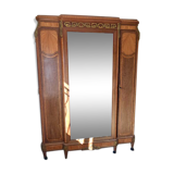 Art deco inlaid and bronze 3-door wardrobe circa 1920