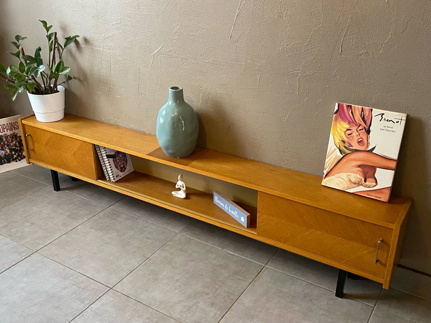 Vintage wooden sideboard (shallow)