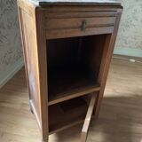 Old bedside wood and marble