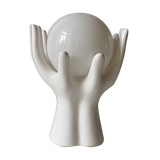 Hand lamp ceramic opal globe