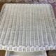 Pair of white wicker bedside tables from the 70s