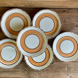 6 vintage Gien plates