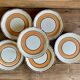 6 vintage Gien plates