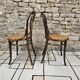 Pair of Thonet austria Nr 18 curved wood bistro chairs