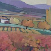Tableau par Lorraine Jordan intitulé le mas à Lacoste
