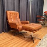 Armchair with footstool, By Ring Mebelfabrikk, Norway, 1960s